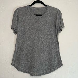Madewell Gray 100% Cotton Short Sleeve Basic Tee Shirt Size Small